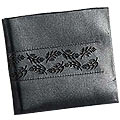 Flower Imprinted Black Genuine Leather Gents Wallet from Leather Talks