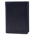 Eye-Catching Urban Forest Leather Coat Wallet for Gents in Black