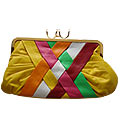 Breathtaking Ladies Multicolored Leather Clutch from Rich Born