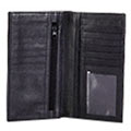 Long Leather Wallet with transparent flap And zip