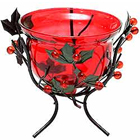 Send Red Wrought Iron Candle Stand Gift