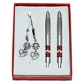 Twin Pen with Key Ring & Mobile Ring Gift Set