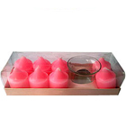 Gift set of 8 Pcs Rose Fragranced Aromatic Candles in Designer Candle Stand