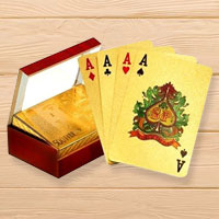 Send Authentic and Certified Gold Plated Playing Cards