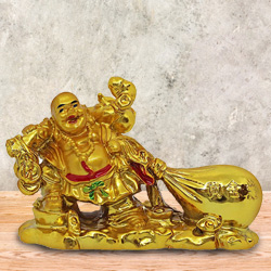 Good Wishes with Feng Shui Laughing budha With Potli
