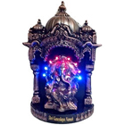 Divine looking led lighted puja darbar with ganeshji to bring happiness and prosperity in you lives