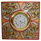 Decorative Square Table Marble and a Clock<br>