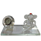 Phenomenal Crystal Ganesh with Table Clock Stand