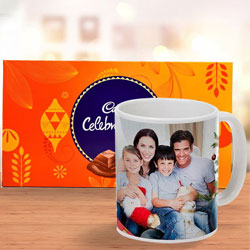 Online Personalized Coffee Mug with Cadbury Celebrations Pack