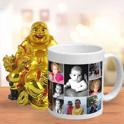 Online Personalized Coffee Mug with a Laughing Buddha