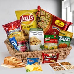 Fanciful Hamper Basket with Warm Wishes