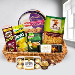 Lovely Heart Healthy Snacks Gift Basket