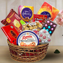 Delicious Chocolate Assortment Hamper Basket