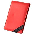 Designer Faux Leather Conference Folder in Red from Vaunt