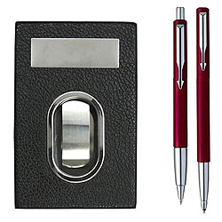 Amazing Visiting Card Holder with Parker Vector Gift Set