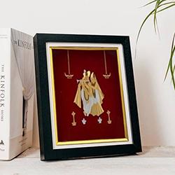 Amazing Gold Plated Radha Krishna Photo Frame
