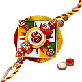 Beautiful Designer Rakhi with Free Roli Tilak and Chawal on Rakhi Festival