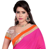 Admirable Blush Pink Georgette Saree