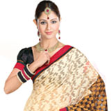 Sensational Multicolor Jute Cotton Patolla Saree