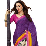 Amazing Multicolor Crepe Silk Saree