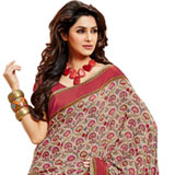 Pretty Red Crepe Silk Saree