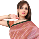Amazing Pink Colored Organza Printed Saree
