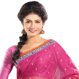 Amazing Net Saree Printed in Pink Colour