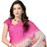 Gorgeous Pink Chiffon Saree