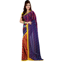 Fabulous Multicoloured Georgette Printed Saree