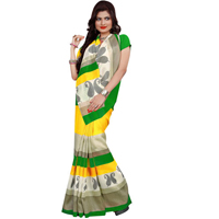 Chic Crepe and Chiffon Printed Saree from Rainbow