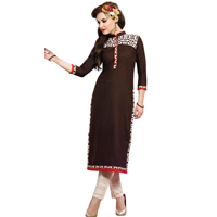 Eye-Catching Brown Colour Collection of Cotton Fabric Suit