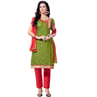 Sensational Chanderi Printed Salwar Suit
