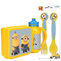 Fancy Lunch Break Minions Pattern Tiffin Set