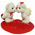 Passionate Kissing Couple on Heart<br>
