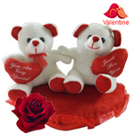 Smart Looking Couple Teddy with Warm Indulgence