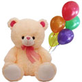 Sweet Communication Love Teddy with Balloons