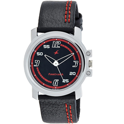 Typically styled round dial wrist watch for gents from Titan fastrack.