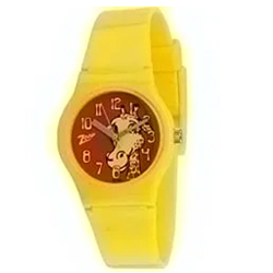 Titan Zoop Presents Cute Animal Printed Yellow Coloured Kids Watch