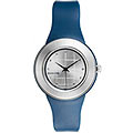 Enticing Analog Ladies Watch with Silver Dial and Blue Strap from Sonata
