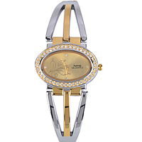 Fancy Golden Dial Stone Studded Designer Watch for Ladies