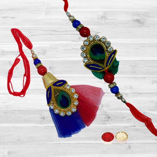 Beautifying Bhaiya Bhabhi Rakhi Set with Festive Look