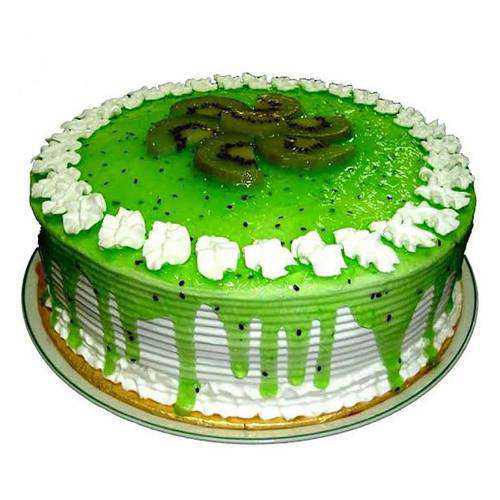 Sumptuous Eggless Kiwi Cake