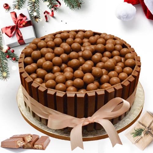 Delightful KitKat Nutties Cake for Xmas