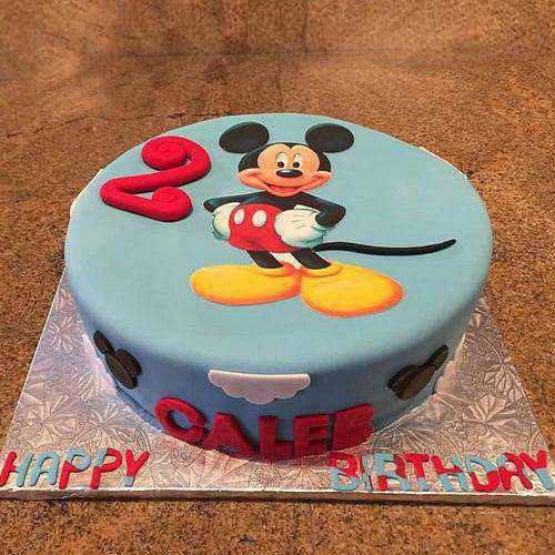 Irresistible Mickey Mouse Blue Cake for Kids