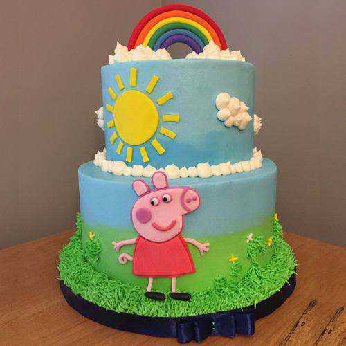 Sensational Peppa Pig 2 Tier Cake for Kids
