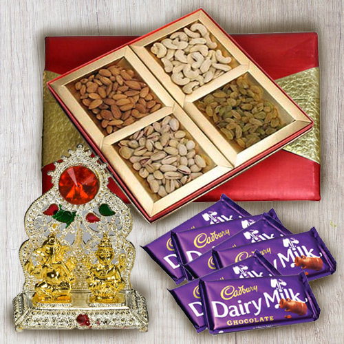 Classic Mixed Dry Fruits with Ganesh Mandap N Chocolates