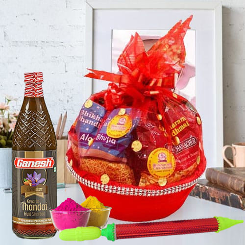 Exclusive Snacks n Thandai Gift Hamper for Holi