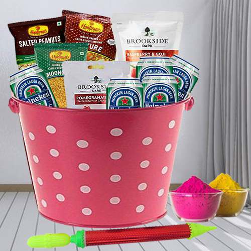 Fabulous Gourmets Treat Basket with Holi Accessories
