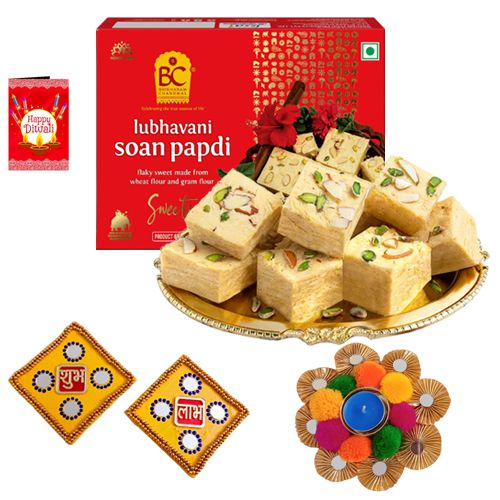 Sublime Soan Papdi with Diwali Tea Lights