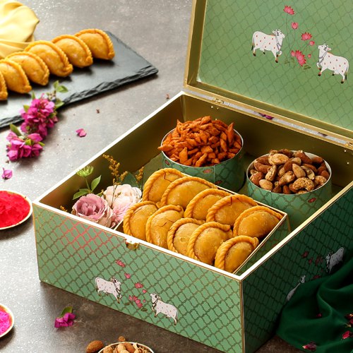 Yummy Sweets N Crunchy Holi Treat Gift Box